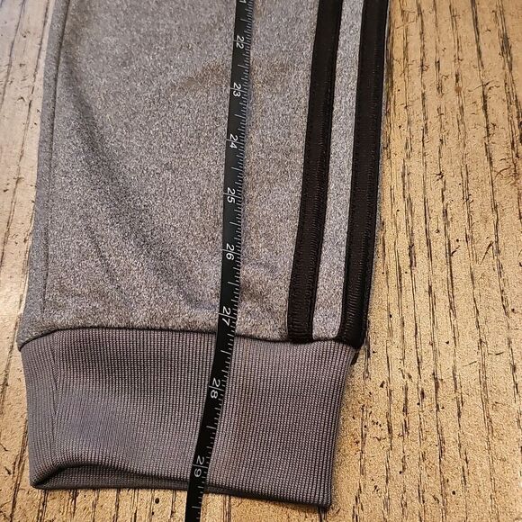 Adidas Kids Gray Joggers with Black Stripes Size 7 - Picture 8 of 12